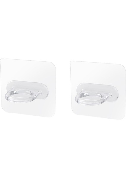 2 Adet Tarzı Ev Kanca Güçlü Kendinden Yapışkanlı Kapı Duvar Duşu Şişe Kanca Şeffaf Depolama Duvar Vantuz Banyo Aksesuarları (Yurt Dışından)