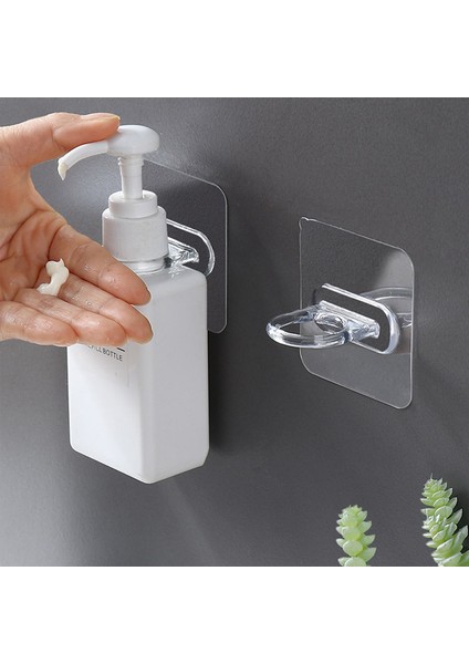 2 Adet Tarzı Ev Kanca Güçlü Kendinden Yapışkanlı Kapı Duvar Duşu Şişe Kanca Şeffaf Depolama Duvar Vantuz Banyo Aksesuarları (Yurt Dışından) fiyatları