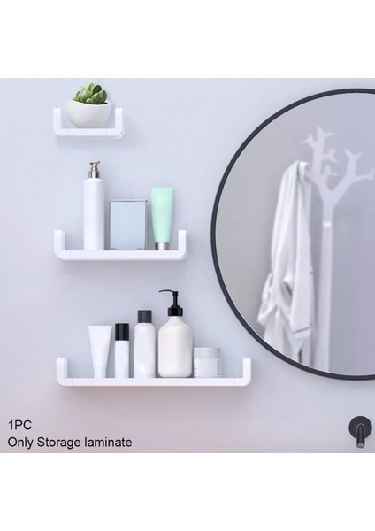 B Tarzı Banyo Raf Depolama Organizatör Raf Su Geçirmez Duvar Rafları Sondaj Olmadan Beyaz Plastik Banyo Aksesuarları (Yurt Dışından) fiyatları