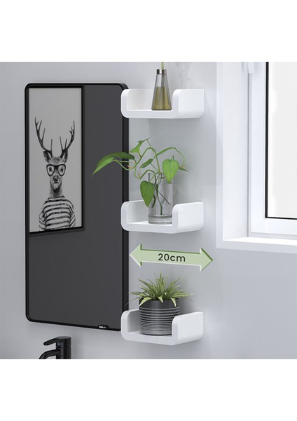 B Tarzı Banyo Raf Depolama Organizatör Raf Su Geçirmez Duvar Rafları Sondaj Olmadan Beyaz Plastik Banyo Aksesuarları (Yurt Dışından) modelleri