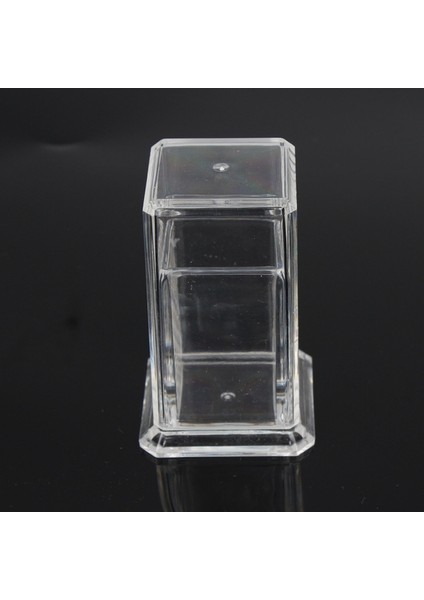 B Tarzı Akrilik Pamuklu Çubukla Depolama Tutucu Kutusu Taşınabilir Makyaj Pamuğu Ped Kozmetik Konteyner Takı Organizatör Vaka Banyo Depolama (Yurt Dışından)