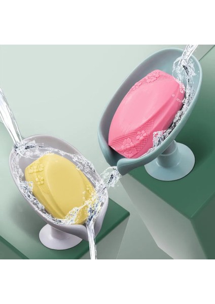 Gri Tarzı Uction Fincan Sabunluk Banyo Duş Için Taşınabilir Yaprak Sabunluk Plastik Sünger Tepsi Mutfak Banyo Aksesuarları (Yurt Dışından) modelleri