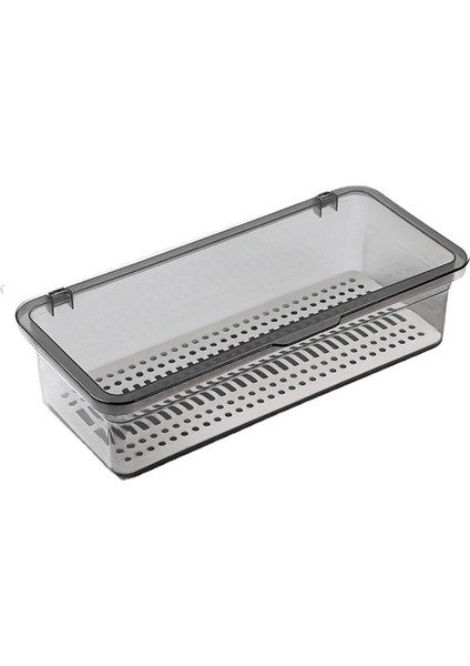 Gri Tarzı Makyaj Kozmetik Fırça Saklama Kutusu Şeffaf Toz Geçirmez Kapaklı Kutular Gölge Fırçası Makyaj Organizatör Banyo Aksesuarları (Yurt Dışından)