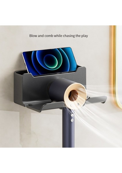 C-Beyaz Tarzı Saç Kurutma Makinesi Tutucu Banyo Depolama Tutucu Duvara Monte Raf Banyo Rafı Depolama Rafları Aksesuarları Raflar Saç Fırçası Braketi (Yurt Dışından) indirimleri