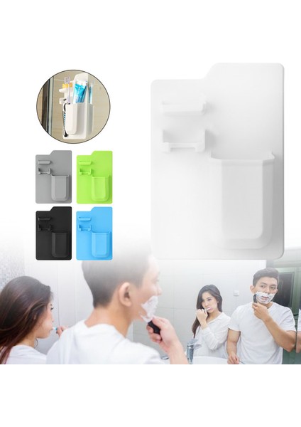 Beyaz Stil Çok Fonksiyonlu Silikon Banyo Diş Fırçası Tutucu Duş Saklama Kutusu Banyo Tıraş Makinesi Depolama Rafı Banyo Organizatör Rafları (Yurt Dışından) fiyatları