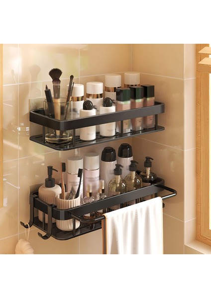 Gümüş Tarzı Banyo Rafları Metal Duş Rafı Matkapsız Depolama Rafı Şampuan Tutucu Tuvalet Raf Organizatör Banyo Aksesuarları (Yurt Dışından) fiyatları