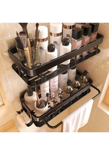 Gümüş Tarzı Banyo Rafları Metal Duş Rafı Matkapsız Depolama Rafı Şampuan Tutucu Tuvalet Raf Organizatör Banyo Aksesuarları (Yurt Dışından) indirimleri