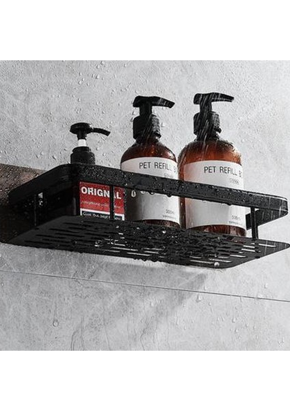 Gümüş Tarzı Sondaj Olmadan Banyo Rafı Makyaj Organizatör Zihinsel Köşe Raf Şampuan Depolama Rafı Duş Duvar Rafı Banyo Organizatör (Yurt Dışından) modelleri