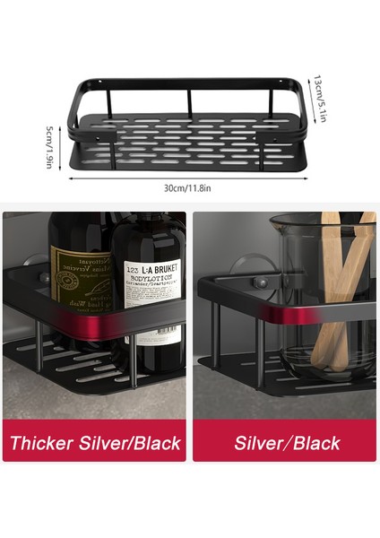 Gümüş Tarzı Sondaj Olmadan Banyo Rafı Makyaj Organizatör Zihinsel Köşe Raf Şampuan Depolama Rafı Duş Duvar Rafı Banyo Organizatör (Yurt Dışından) indirimleri