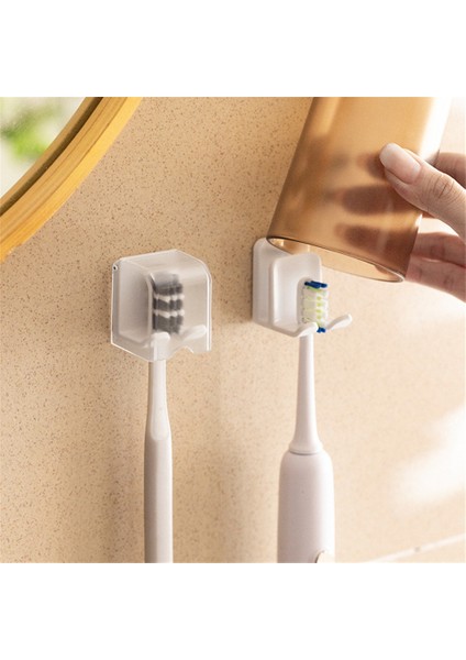 B Tarzı Diş Fırçası Tutucu Duvara Monte Kendinden Yapışkanlı Toz Geçirmez Kapak Elektrikli Diş Fırçası Rafı Ev Banyo Organizatör Diş Fırçası Için (Yurt Dışından) modelleri