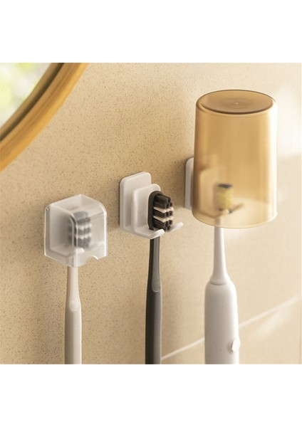 B Tarzı Diş Fırçası Tutucu Duvara Monte Kendinden Yapışkanlı Toz Geçirmez Kapak Elektrikli Diş Fırçası Rafı Ev Banyo Organizatör Diş Fırçası Için (Yurt Dışından) fırsatları