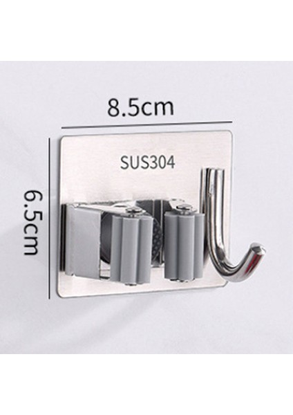 Gri Tarzı 304 Paslanmaz Çelik Duvara Monte Paspas Süpürge Organizatör Güçlü Askı Kancası Tutucu Mutfak Banyo Aksesuarları Depolama Aracı (Yurt Dışından) fırsatları