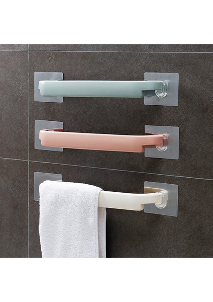 Beyaz Stil Yeni Yumruksuz Banyo Havluluk Raf Duvara Monte Kendinden Yapışkanlı Asılı Askı Raf Banyo Aksesuarları # B40 (Yurt Dışından) fiyatları