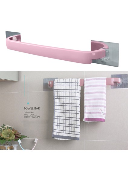 Beyaz Stil Yeni Yumruksuz Banyo Havluluk Raf Duvara Monte Kendinden Yapışkanlı Asılı Askı Raf Banyo Aksesuarları # B40 (Yurt Dışından) modelleri