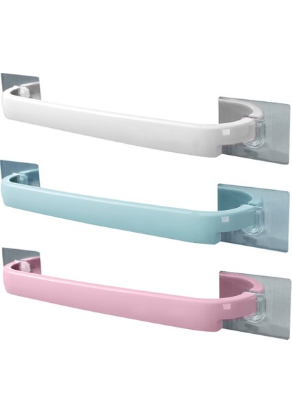 Beyaz Stil Yeni Yumruksuz Banyo Havluluk Raf Duvara Monte Kendinden Yapışkanlı Asılı Askı Raf Banyo Aksesuarları # B40 (Yurt Dışından) fırsatları