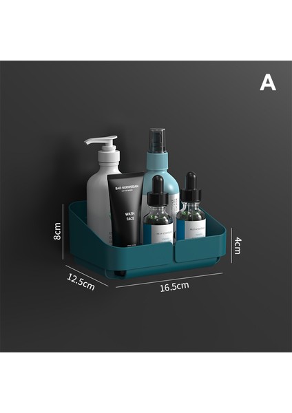 Bir Stil Banyo Depolama Raf Raf Makyaj Kutusu Organizatör Cosmetampoo Raf Duş Rafı Duvar Baharat Hiçbir Sondaj Tuvalet Standı (Yurt Dışından)