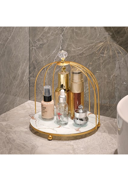Akik-L Tarzı Banyo Işık Lüks Masaüstü Dresser Kozmetik El Yıkama Yüz Vanity Tezgah Rafları Depolama Raf Kutusu (Yurt Dışından)