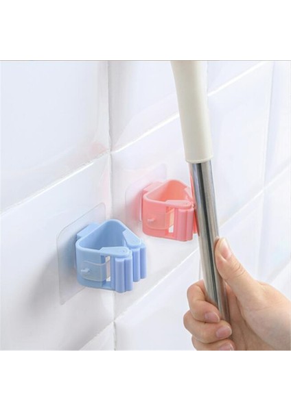 Pembe Tarzı 1 Adet Yüksek Li Duvara Monte Paspas Organizatör Tutucu Fırça Süpürge Askısı Ev Depolama Rafı Banyo Emme Asılı Boru Kancaları (Yurt Dışından) modelleri
