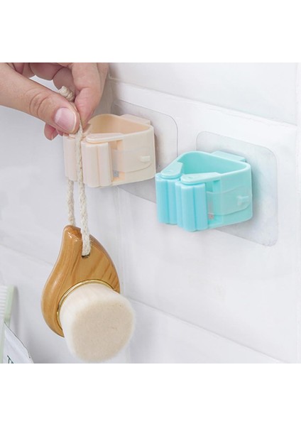 Mavi Stil 1 Adet Yüksek Li Duvara Monte Paspas Organizatör Tutucu Fırça Süpürge Askısı Ev Depolama Rafı Banyo Emme Asılı Boru Kancaları (Yurt Dışından) fırsatları