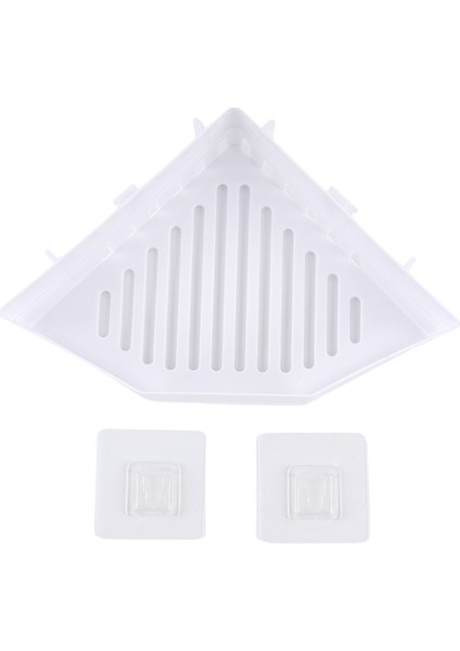A-Beyaz Tarzı Üçgen Banyo Raf Organizatör Şampuan Jel Depolama Sepeti Duvara Monte Köşe Duş Raf Tutucu Mutfak Aksesuarları (Yurt Dışından)