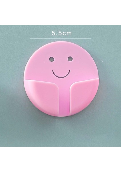 B-Pembe Tarzı Plastik Macun Kanca Banyo Duvar Asılı Jilet Tutucu Fiş Raf Banyo Ücretsiz Delme Depolama Rafı (Yurt Dışından)