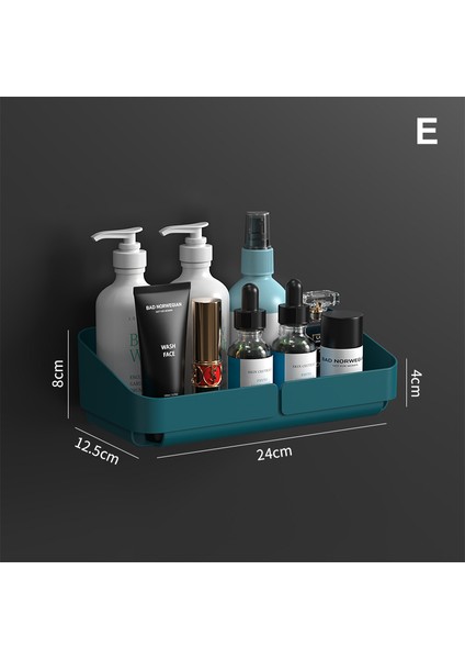 E Tarzı Sondaj Olmadan Kozmetik Banyo Için Depolama Raf Raf Duvar Baharat Organizatör (Yurt Dışından)