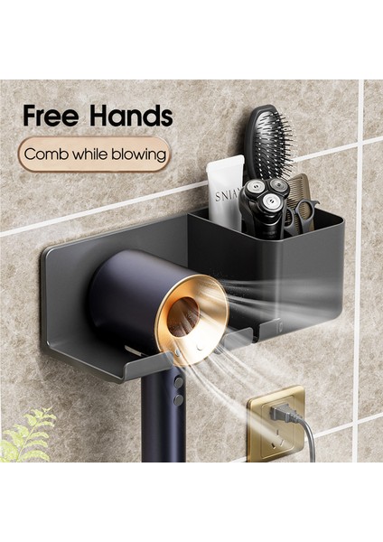 Gri-C Stili Yorede Saç Kurutma Makinesi Tutucu Banyo Tıraş Makinesi Düzleştirici Saç Kurutma Makinesi Depolama Rafı Duvar Depolama Organizatör Banyo Aksesuarları (Yurt Dışından) indirimleri