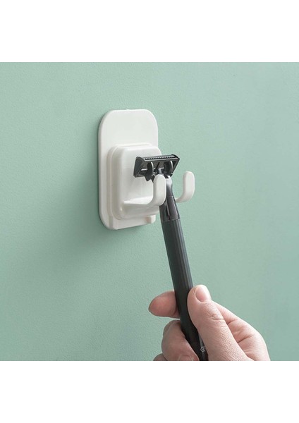 B-Sarı Tarzı Plastik Macun Kanca Banyo Duvar Asılı Jilet Tutucu Fiş Raf Banyo Ücretsiz Delme Depolama Rafı (Yurt Dışından) modelleri