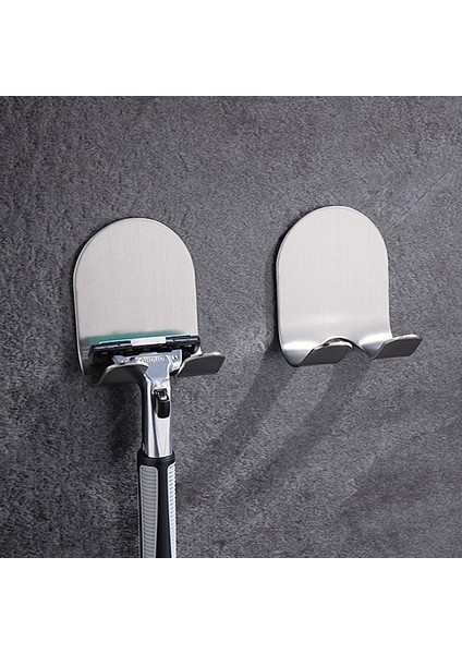C Tarzı Paslanmaz Çelik Jilet Tutucu Raf Braketi Erkek Tıraş Makinesi Raf Banyo Jilet Tutucu Duvar Yapışkanlı Depolama Askı Kancası Aksesuarları (Yurt Dışından) fırsatları