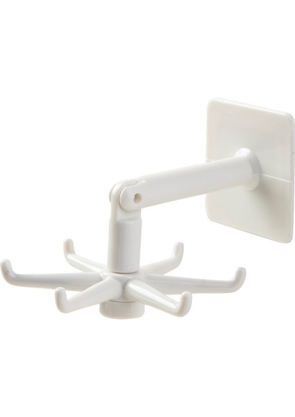 Beyaz Stil Katlanabilir Döner Kanca Mutfak Ücretsiz Mutfak Eşyaları Depolama Kanca Banyo Havlu Kanca Banyo (Yurt Dışından)