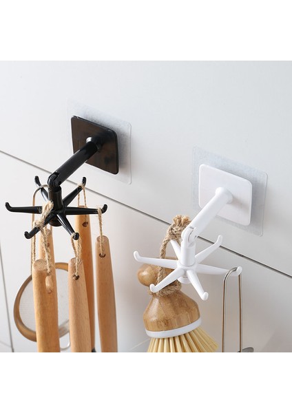 Beyaz Stil Katlanabilir Döner Kanca Mutfak Ücretsiz Mutfak Eşyaları Depolama Kanca Banyo Havlu Kanca Banyo (Yurt Dışından) fiyatları