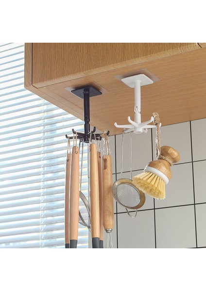 Beyaz Stil Katlanabilir Döner Kanca Mutfak Ücretsiz Mutfak Eşyaları Depolama Kanca Banyo Havlu Kanca Banyo (Yurt Dışından) modelleri