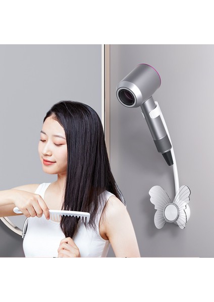 A-Pembe Tarzı Tembel Saç Kurutma Makinesi Standı Eller Serbest Sabit Duvar Duş Rafı Saç Kurutma Makinesi Rafları Depolama Banyo Aksesuarları Sondaj Araçları Olmadan (Yurt Dışından) fiyatları