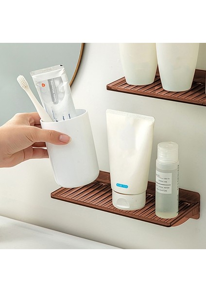 Beyaz Stil Yumruk Ücretsiz Duvara Monte Raf Ev Dekorasyon Raf El Sanatları Ekran Depolama Tutucu Banyo Mutfak Düzenleyici (Yurt Dışından) fırsatları