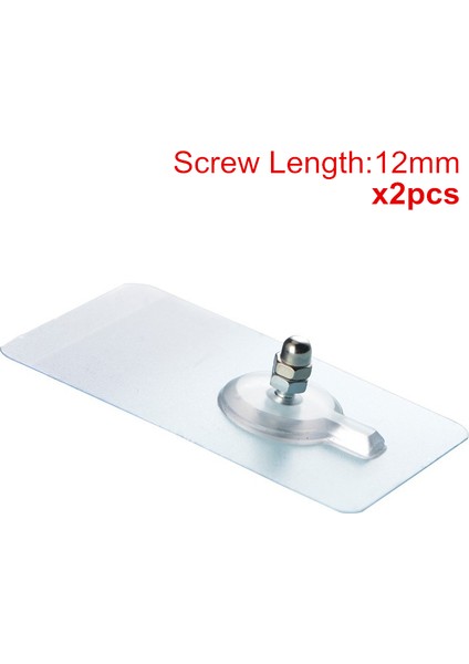 12MM Tarzı 2 Adet Ağır Hizmet Tipi Hiçbir Matkap Vida Stick-On Punch Tırnak Vidası Güçlü Yapıştırıcı Hiçbir Iz Banyo Mutfak Çivisiz Duvar Kanca Vida Çubukları (Yurt Dışından)