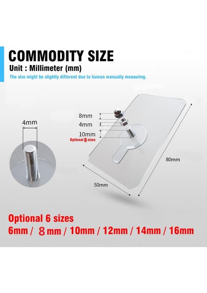 12MM Tarzı 2 Adet Ağır Hizmet Tipi Hiçbir Matkap Vida Stick-On Punch Tırnak Vidası Güçlü Yapıştırıcı Hiçbir Iz Banyo Mutfak Çivisiz Duvar Kanca Vida Çubukları (Yurt Dışından) modelleri