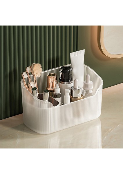 C Tarzı Banyo Aynası Dolabı Saklama Kutusu Makyaj Ruj Kozmetik Cilt Bakımı Depolama Sepeti Plastik Tuvalet Masası Kozmetik Organizatör (Yurt Dışından) fırsatları