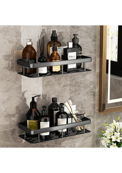 Mavi Stil Banyo Rafları No-Matkap Duvara Montaj Köşe Raf Duş Depolama Raf Tutucu Wc Şampuan Organizatör Banyo Aksesuarları (Yurt Dışından)