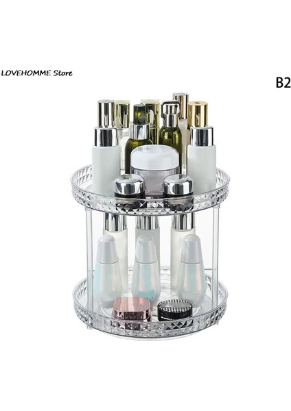 B2 Tarzı Singledoubletriple Katmanlı Makyaj Organizatör Kristal Su Geçirmez Kozmetik Tutucu Banyo Depolama Cilt Bakımı Pamuklu Ped Raf (Yurt Dışından)