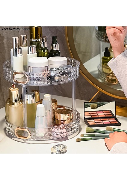 A2 Stili Singledoubletriple Katmanlı Makyaj Organizatör Kristal Su Geçirmez Kozmetik Tutucu Banyo Depolama Cilt Bakımı Pamuklu Ped Raf (Yurt Dışından) indirimleri