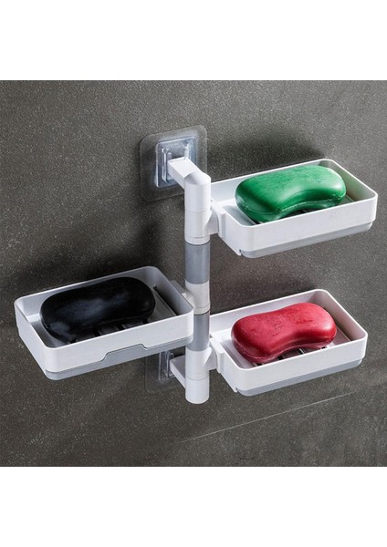 Gri Tarzı 2022 Yeni Sabun Duvar Tutucu Döner Banyo Aksesuarı Raf Duvar Organizasyon Ürünleri Duş Organizatör Banyo Aksesuarları (Yurt Dışından) modelleri