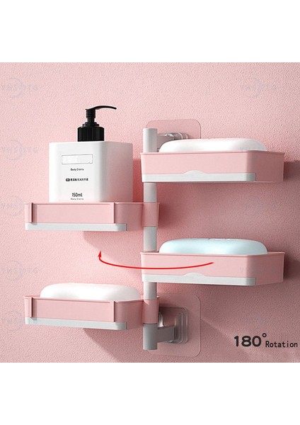 Gri Tarzı 2022 Yeni Sabun Duvar Tutucu Döner Banyo Aksesuarı Raf Duvar Organizasyon Ürünleri Duş Organizatör Banyo Aksesuarları (Yurt Dışından) fırsatları