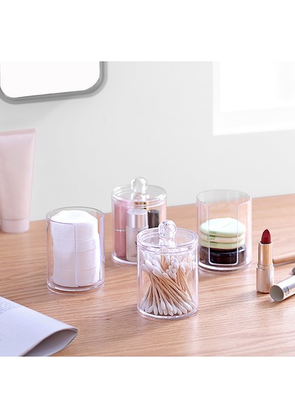 G Tarzı Şeffaf Bambu Makyaj Pamuk Çubukla Kutusu Organizatör Kozmetik Pamuk Pedler Tutucu Plastik Qtip Konteyner Banyo Organizatör (Yurt Dışından) fırsatları