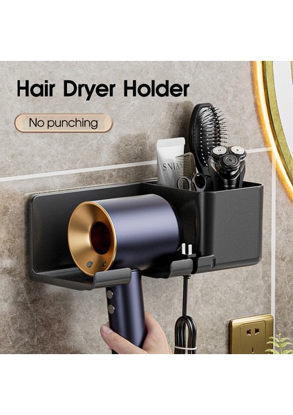 A-Siyah Tarzı Oneup Banyo Saç Kurutma Makinesi Tutucu Tıraş Makinesi Düzleştirici Depolama Rafı Duvara Monte Depolama Organizatör Banyo Aksesuarları Ev Için (Yurt Dışından) modelleri
