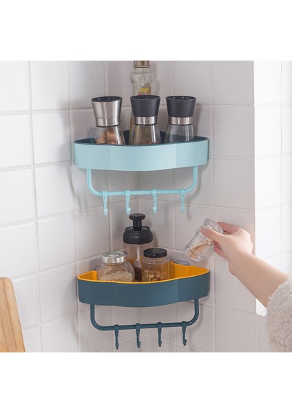 Bir Stil Ücretsiz Yumruk Duvar Köşe Banyo Rafları Raf Kanca Banyo Aksesuarları Şampuan Duş Rafı Tutucu Depolama Raf Organizatör (Yurt Dışından) fırsatları