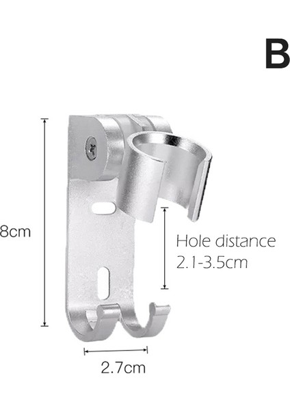 B Tarzı Alüminyum Duş Tabanı Tutucu Ayarlanabilir Duvara Monte Duş Başlığı Stand Braketi Banyo Rafı Banyo Depolama Rafı (Yurt Dışından)