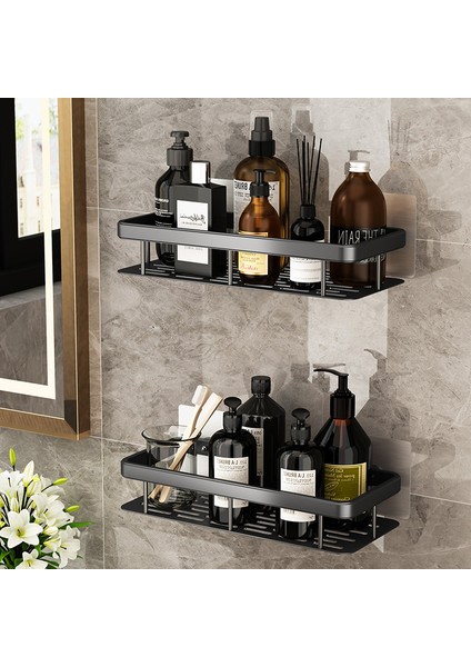 Kumral Stili Banyo Rafları No-Matkap Duvara Montaj Köşe Raf Duş Depolama Raf Tutucu Wc Şampuan Organizatör Banyo Aksesuarları (Yurt Dışından) fiyatları