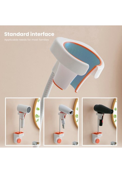 Beyaz Stil Saç Kurutma Makinesi Tutucu Saç Kurutma Makinesi Tutucu Banyo Tedarik Ortak Kalibre 360 Derece Dönme Ayarlanabilir Kolay Erişim Yumruksuz Duvar Mo (Yurt Dışından) modelleri