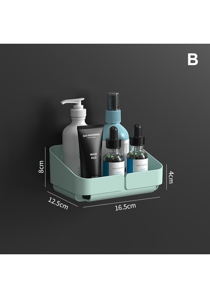 B Tarzı Banyo Depolama Raf Raf Makyaj Kutusu Organizatör Cosmetampoo Raf Duş Rafı Duvar Baharat Hiçbir Sondaj Tuvalet Standı (Yurt Dışından)