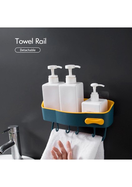 Beyaz Stil Duş Rafı Sondaj Yok Banyo Rafı Banyo Için Iyi Yük Taşıyan Plastik Çok Fonksiyonlu (Yurt Dışından) modelleri